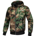 Kurtka wiosenna z kapturem Athletic Hilltop zielone moro