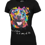 Koszulka damska Watercolor czarna