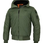 Kurtka zimowa męska z kapturem Encino oliwkowa