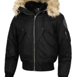 Kurtka zimowa męska z kapturem Harvest czarna