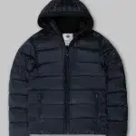 Kurtka zimowa męska z kapturem Barles granatowa