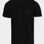 Koszulka męska Slim Fit USA CAL Czarna