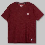 Koszulka Casual Sport Small Logo Bordowa