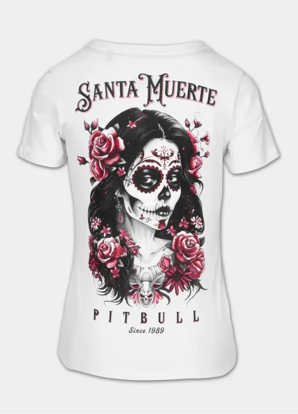 Koszulka damska SANTA MUERTE ROSE biała