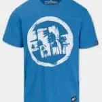 Koszulka męska LOGO PALMS niebieska