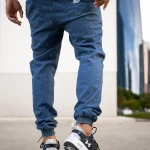 Spodnie Jeansowe Jogger Jasne Polo Niebieskie Jigga Wear Crown