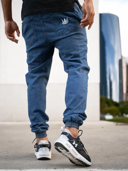 Spodnie Jeansowe Jogger Jasne Niebieskie Jigga Wear Crown