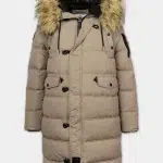 Kurtka zimowa pikowana parka z kapturem QUEENSTON