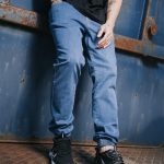 Spodnie Jeansowe Jogger Męska Jasne Niebieskie Jigga Crown Classic